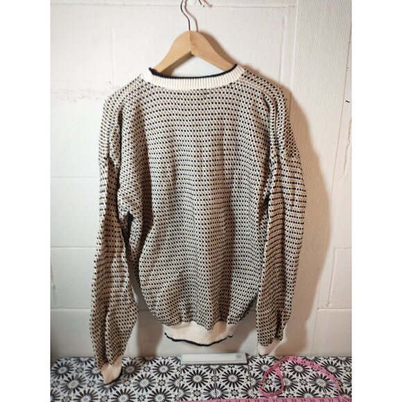 Vintage Vanheusen 90s Raised design cotton pullover, Men's L - Picture 6 of 8